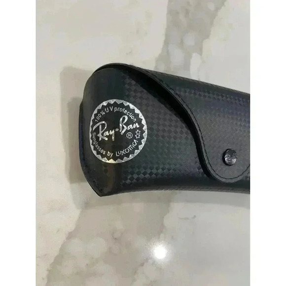 Ray Ban Leather Pouch Universal Large Sunglasses Case Black Soft Shell - Picture 2 of 7